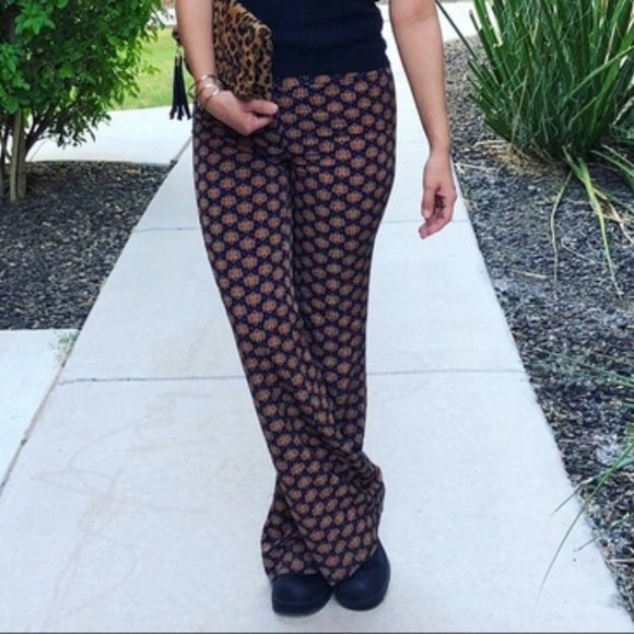 H&M Conscious Collection Flare Patterned Pants - Picture 1 of 8